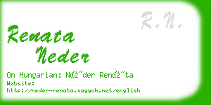 renata neder business card